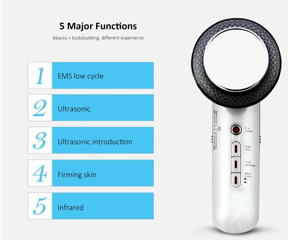 Ultrasonic Electric Body Massager Beauty Guide Slimming Massage Fat Burning Machine Weight Reducing Apparatus