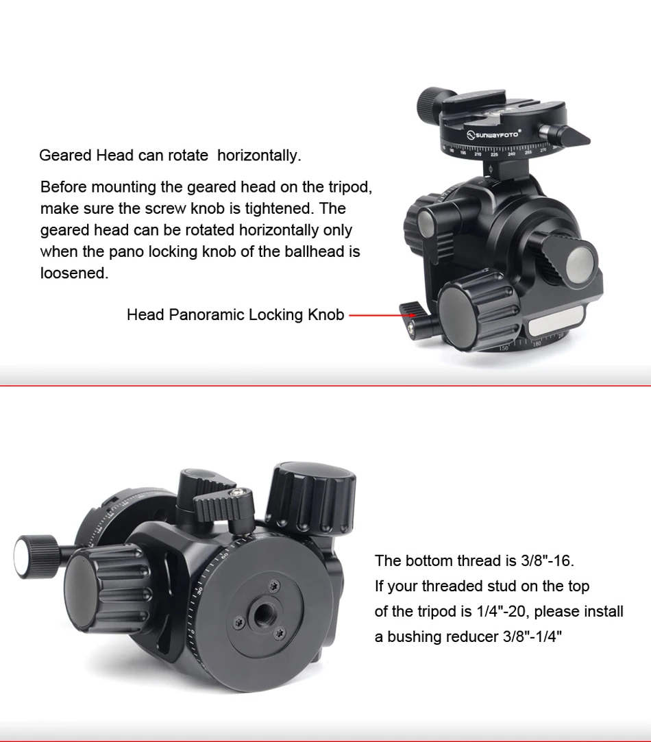 SUNWAYFOTO GH-PRO шаровой головкой, сделанной для Gitozo Manfrotto Benno Штативная головка timelapse time lapse cabezal tripode