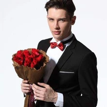 Хлопок Для мужчин печатных галстук-бабочка Винтаж Англия Корейская версия вечернее свадебное галстук модные свадебные Бизнес лук