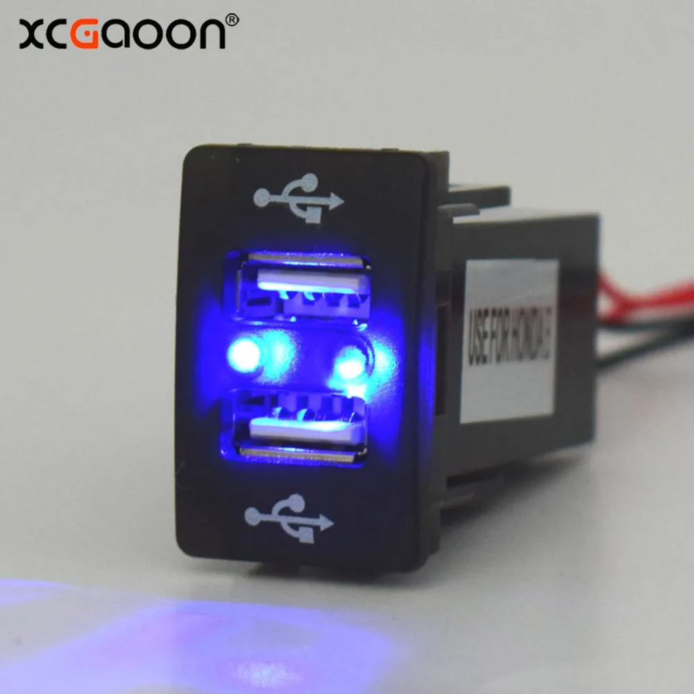 

XCGaoon Special 2 USB 5V 2.1A Interface Socket Car Charger Adapter for HONDA Charge iPhone Android Smartphone Car DVR Camera