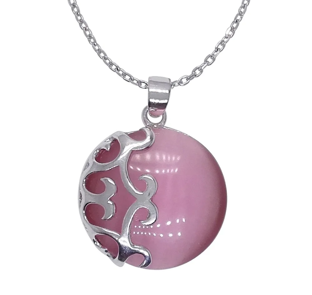 Wholesale Fashion Silver Opal Pendant Solid 925 Sterling Silver Pendant With Pink Opal YH2010 Fine Jewelry