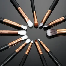 12pcs Pro Makeup Brushes Set Foundation Powder Eyeshadow Eyeliner Lip Brush Tools Eyeshadow Set Highlighter Makeup Brushes Kit
