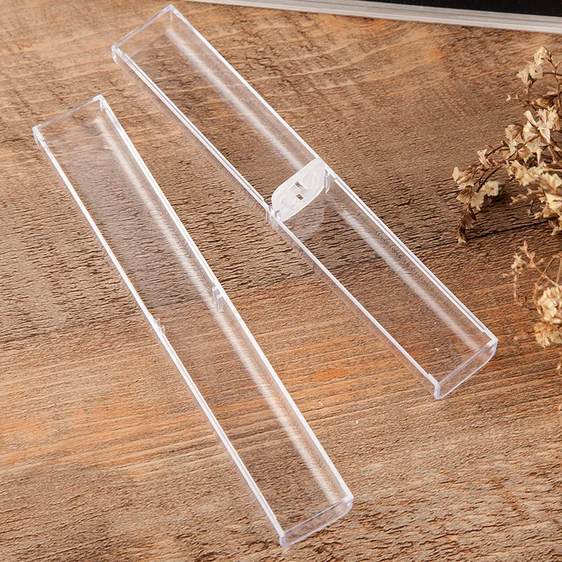 

1pcs / set Acrylic Pencil case Plastic Transparent Pencil case High Quality Simple Style Gift Box Student Supplies