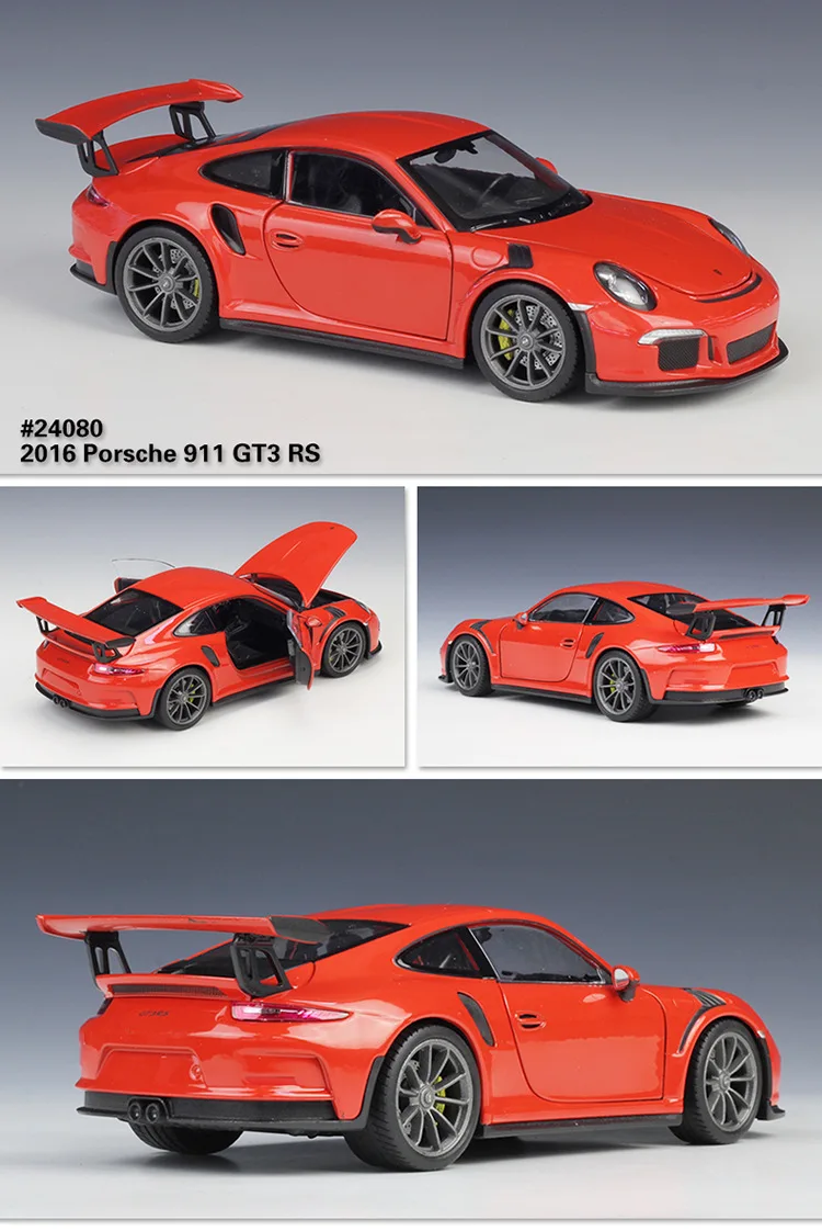 Welly литья под давлением 1:24 модель симулятора автомобиля сплав Porsche 911(997) GT3 RS спортивный автомобиль металлическая игрушка гоночный автомобиль для детей Коллекция подарков