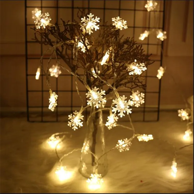 Romantic Decorative Ice Snow outdoor Garland String Lights Christmas Holiday Wedding Party 5M 28LED Snowflake lighting Romantic Decorative Ice Snow outdoor Garland String Lights Christmas Holiday Wedding Party 5M 28LED Snowflake lighting