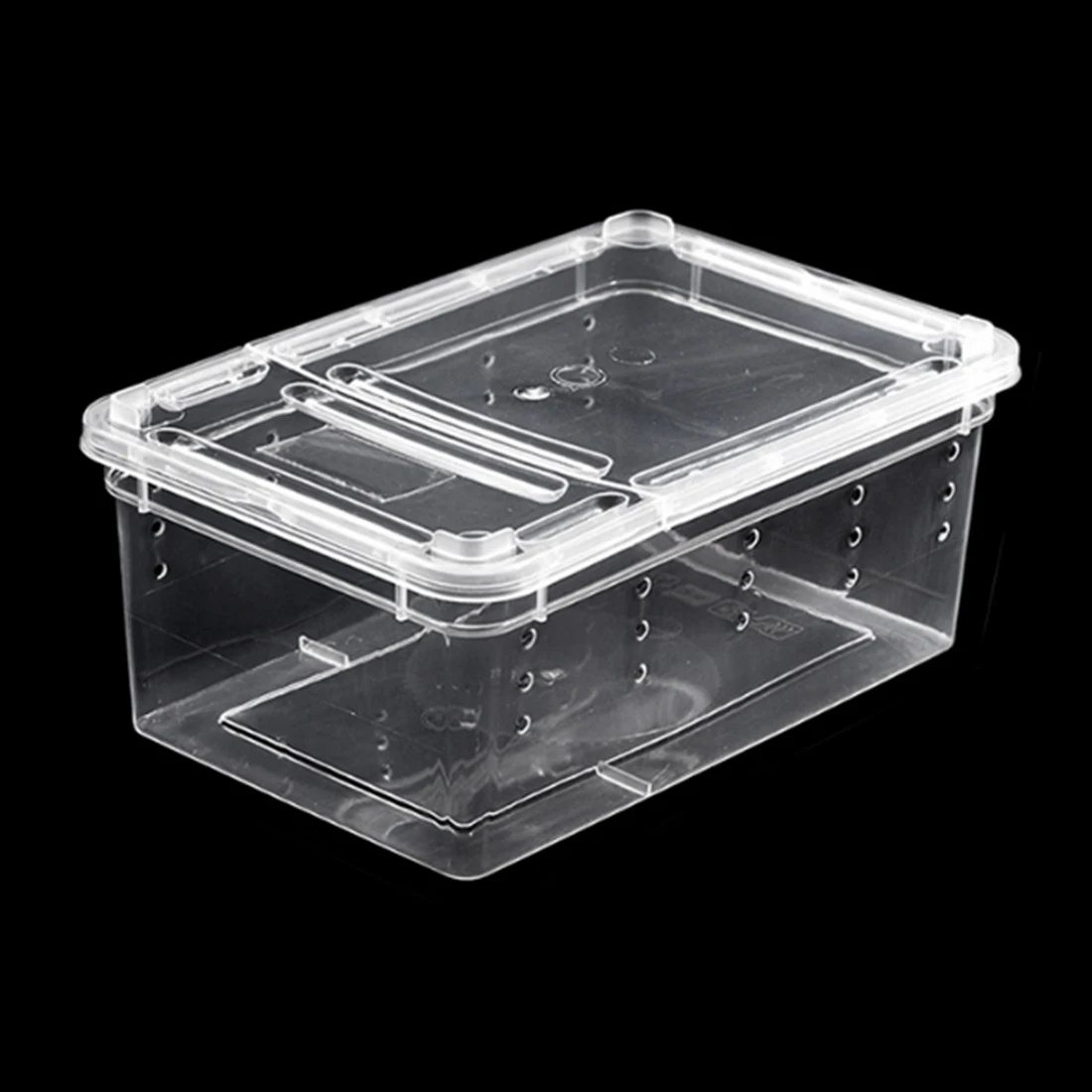 

Petforu 5Pcs Plastic Frosted Reptile Feeding Box Lizard Spider Feeding Hatching Container - S