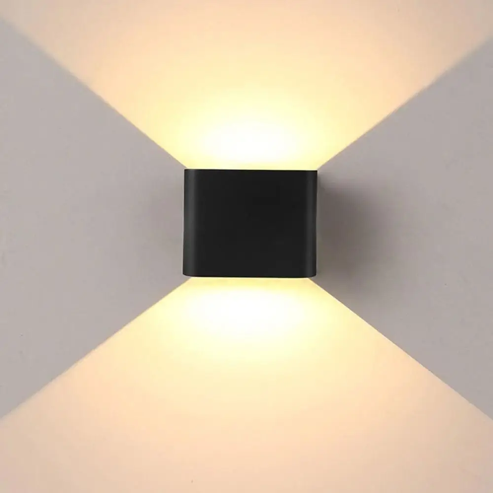 6 Вт светодиодный настенный светильник квадратный светодиодный прожектор Aluminm современный домашний декоративный свет для Спальня/столовая/уборной Ip65 Водонепроницаемый - Испускаемый цвет: Warm white