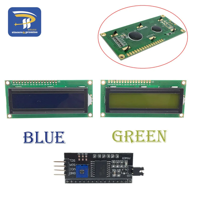 LCD1602 PCF8574T PCF8574 IIC/igc/интерфейс 16x2 символ ЖК-дисплей модуль 1602 5 В синий/желтый зеленый экран для Arduino DIY