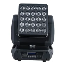 2 шт./партия 5*5 RGBW светодиодный луч размытого света с движущейся головкой 25x12 Вт Светодиодный светильник martix disco освещение dmx ступенчатый глушитель света чехол для полета