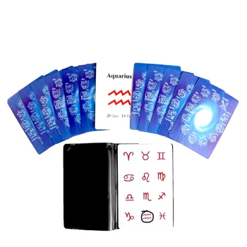 

Free shipping twelve constellations zodiac signs on cards signs test cards telepathy magic tricks magic cards
