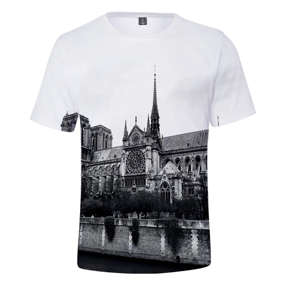 

Notre Dame de Paris Commemorative t-shirt men t shirt men t shirt Commemorative t-shirt streetwear 3d tshirt custom tshirt
