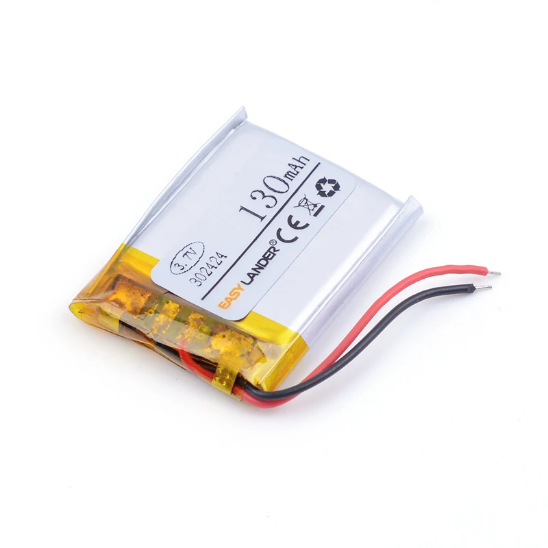 

3.7V lithium battery 302424 032424 032525 302525 032323 130MAH battery FOR Bluetooth MP3 mp3 video pen camera DVR GPS