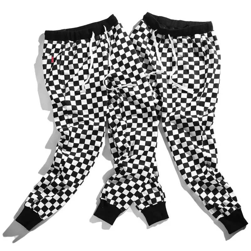 Aolamegs Pants Men Plaid Checkerboard Pants Fleece Thick Trousers Pants Mens Tactical Elastic Waist Fashion Joggers Sweatpants (11)