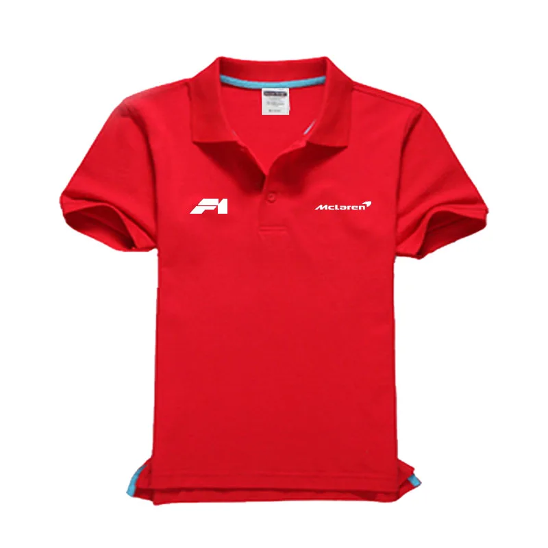 Новые мужские высококачественные хлопковые рубашки с коротким рукавом McLaren polo рубашка Летняя Повседневная рубашка-поло в деловом стиле - Цвет: 8