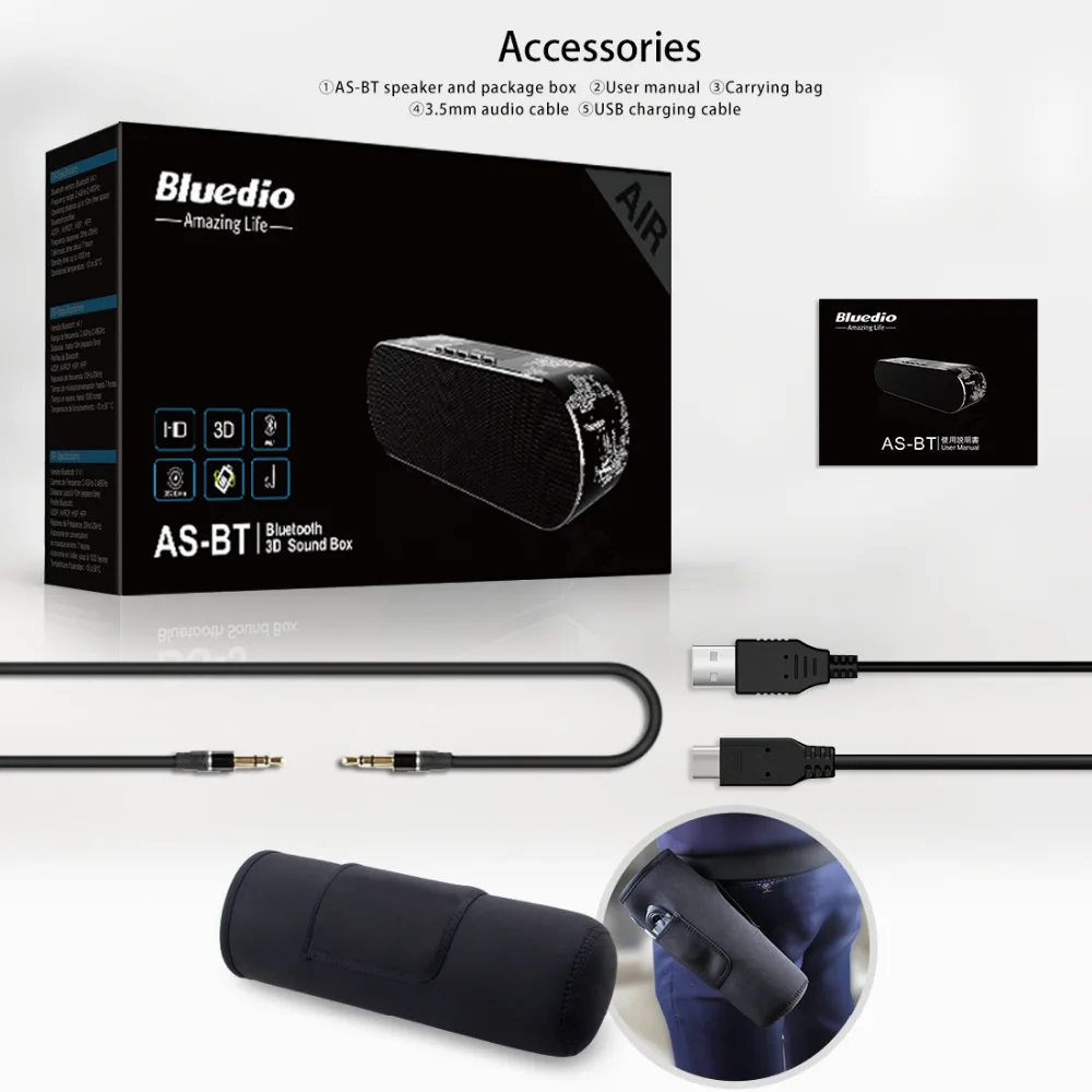 2017 Горячей Продажи Bluedio КАК Оригинальные Bluetooth Mini Speaker Беспроводной Моды Стерео