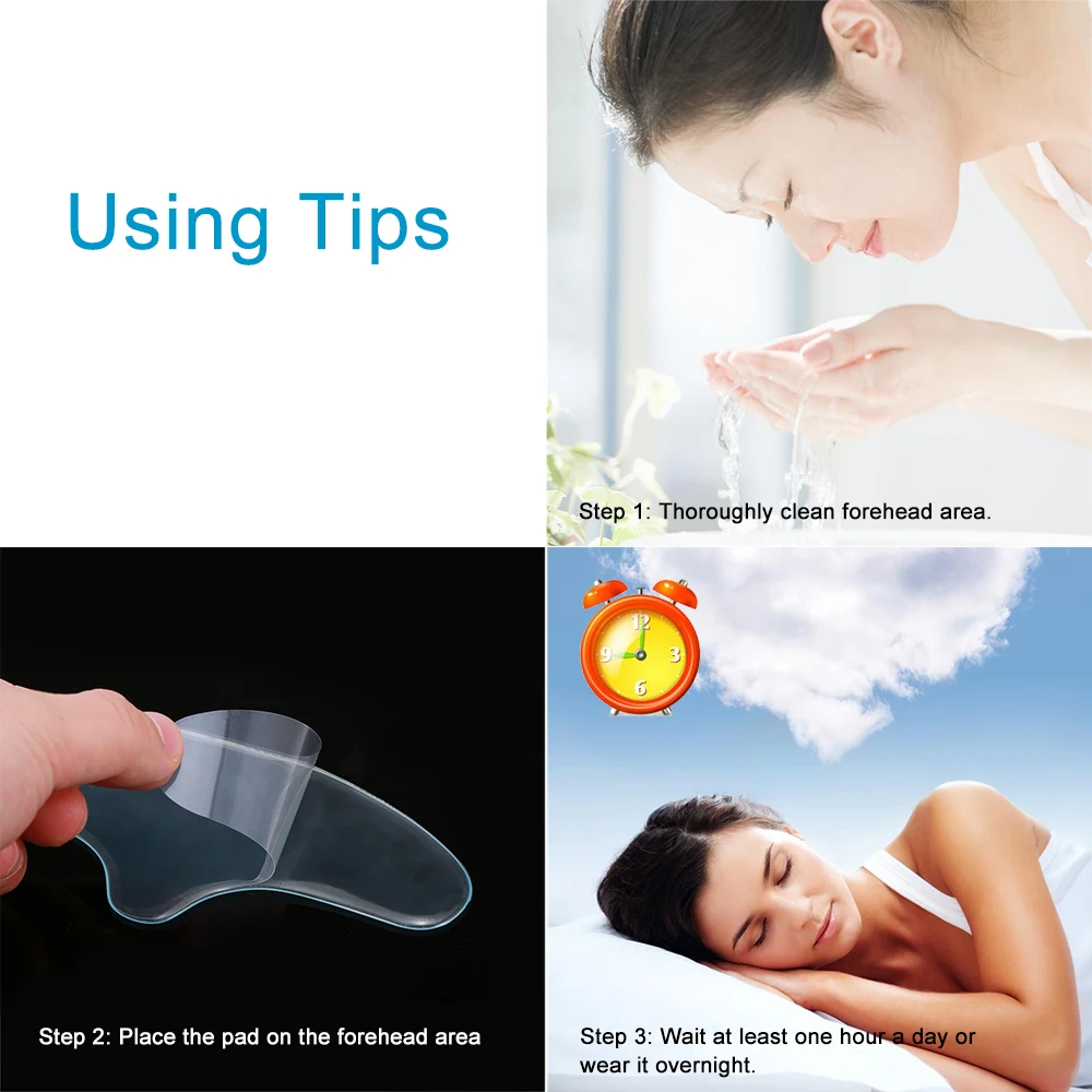 

Anti Wrinkle Face Pad Reusable Silicone Invisible Forehead Pad Anti-aging Prevent Face Wrinkle