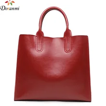 DORANMI/Классическая вместительная сумка из натуральной кожи, Женская Высококачественная квадратная сумка из коровьей кожи, Брендовые однотонные большие сумки на плечо DJB325