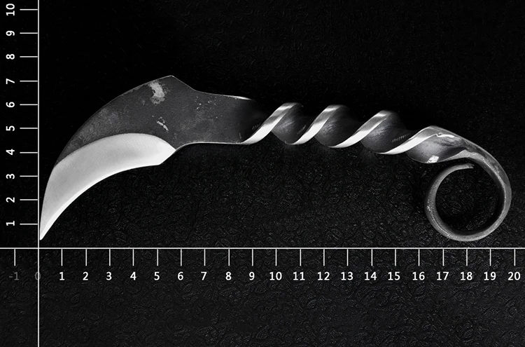 Фиксированный karambit Кемпинг многофункциональный инструмент для выживания тактический карманный нож холодная сталь мачете Ручная ковка твист клинок в форме клешни ножи