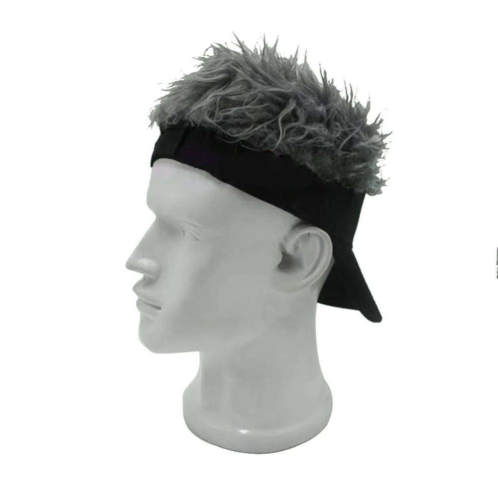Mens Creative Novelty Sun Visor Cap/Hat With Fake Hairin Men's Sun