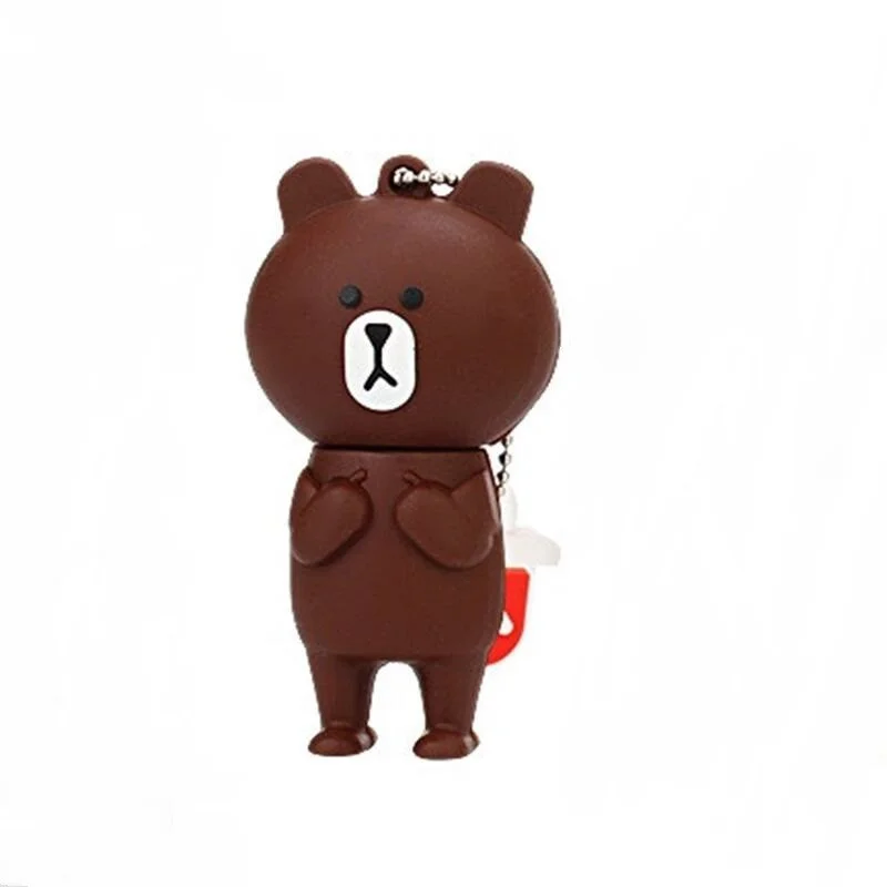 

XIWANG cartoon plastic bear usb flash drive usb 2.0 4GB 8GB 16GB 32GB 64GB pendrive disk large capacity key chain personal gift