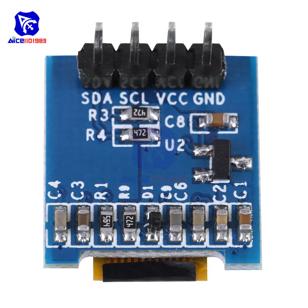 0.49 Inch OLED Display Module 128×32 SSD1306 I2C IIC Interface 4 Pin 3.3-5V for Arduino