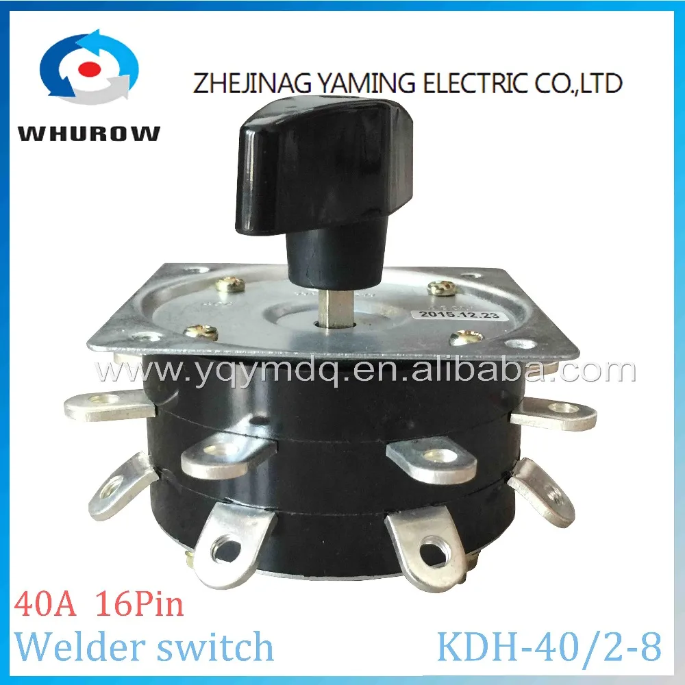 

Welder switch KDH-40/2-8 contactor 8 position 2 phase 16 pin 40A welding machine switch rotary switch copper pin silver-plate