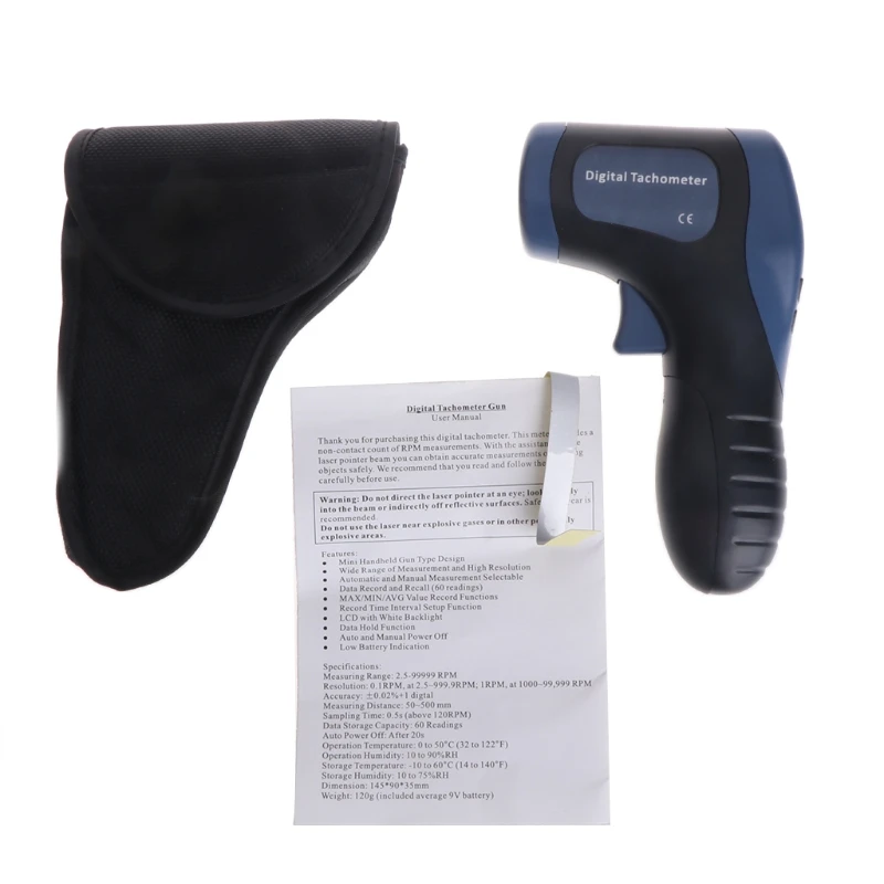 

Digital Tachometer Non-Contact Laser Photo Gun RPM Tach Tester Meter Speed Gauge