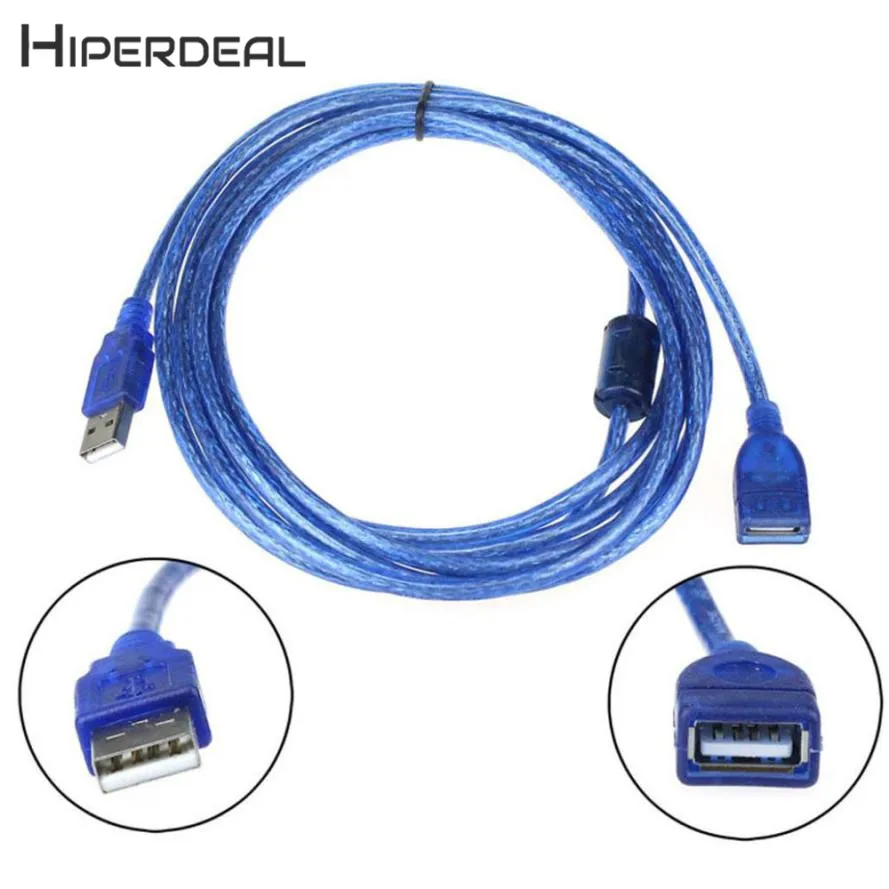 HIPERDEAL Новинка, 10 футов, 5 м, USB, 2,0 A, мужской, M, женский, для удлинителя, горячая распродажа, 18Feb12, Прямая поставка F