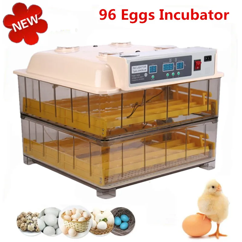 96 Eggs incubator automatically eggs turning hatcher chicken brooder