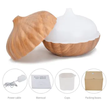 

Essential Oil Diffuser Wood Grain Ultrasonic Cool Mist Humidifier with 7 Colors Changing LED Lights