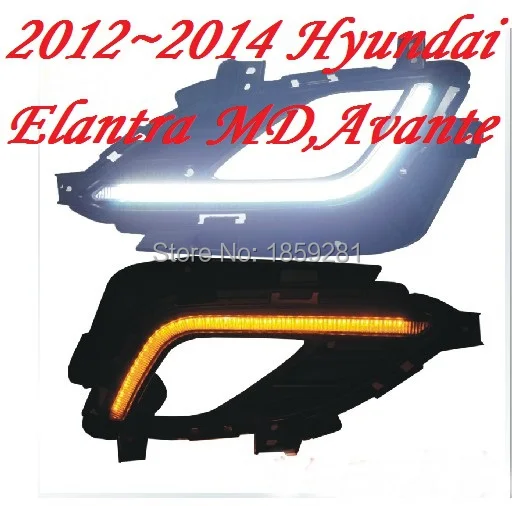 2012~ 2017y фара для hyundai Elantra MD Дневной светильник, tucson, santa fe, accent, светодиодный налобный фонарь Elantra противотуманный светильник solaris; ix45