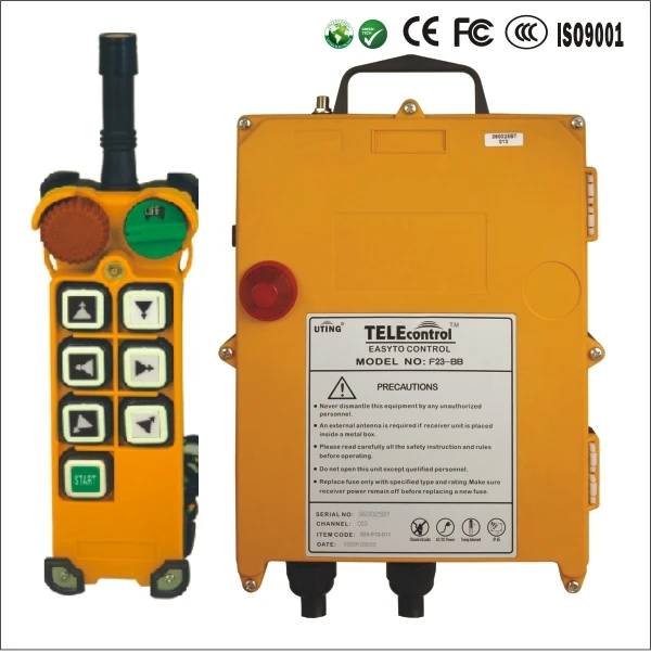 

TELEcontrol CE certificate Multi-function remote radio crane controls F24-6D crane remote control