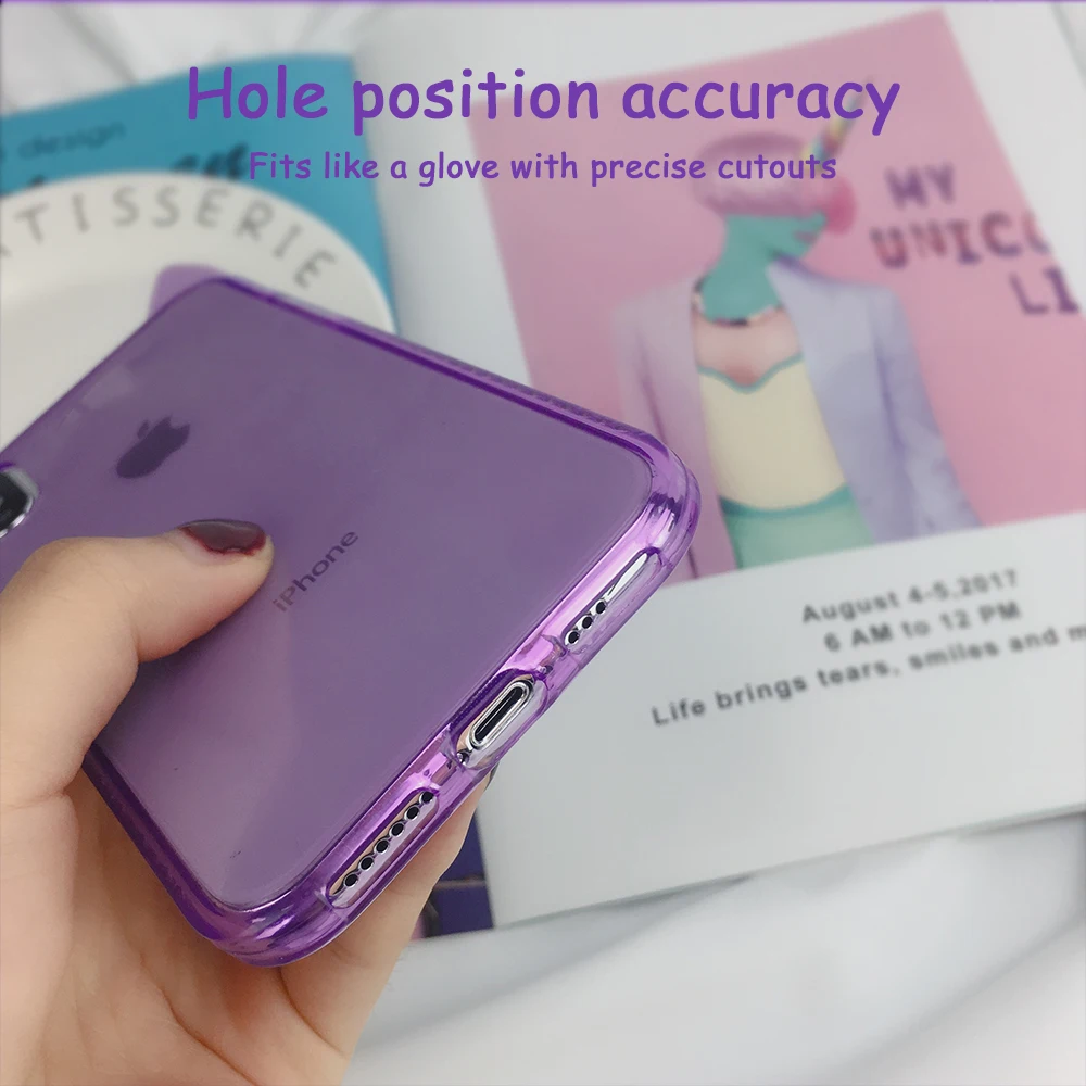 Ascromy For iPhone XS Max Case Cute Cat Ear Glitter Silicone Transparent Cover For iPhone X XR 8 Plus 7 6 6S Luxury Accessories (6)
