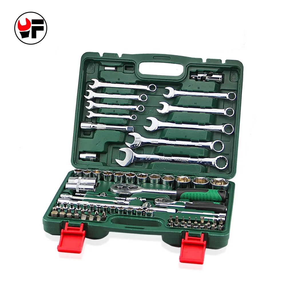 free shipping 82pcs tool set Combination Ratchet wrench Torque Wrench