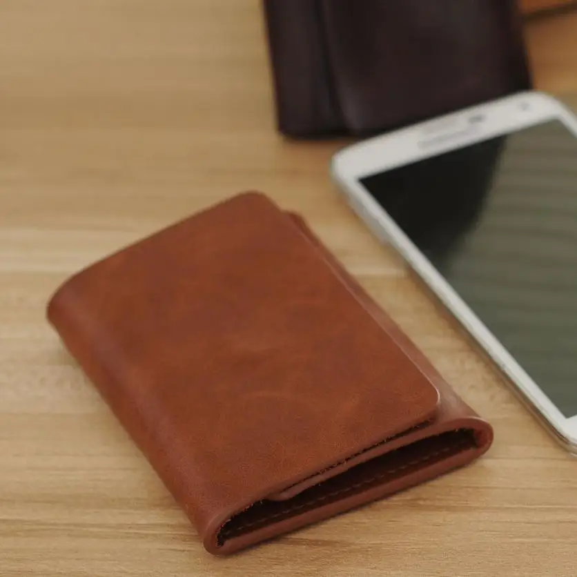 

Men Leather Card Cash Receipt Holder Organizer Bifold Wallet Purse Slim Bifold wallet mens wallet leather carteiras