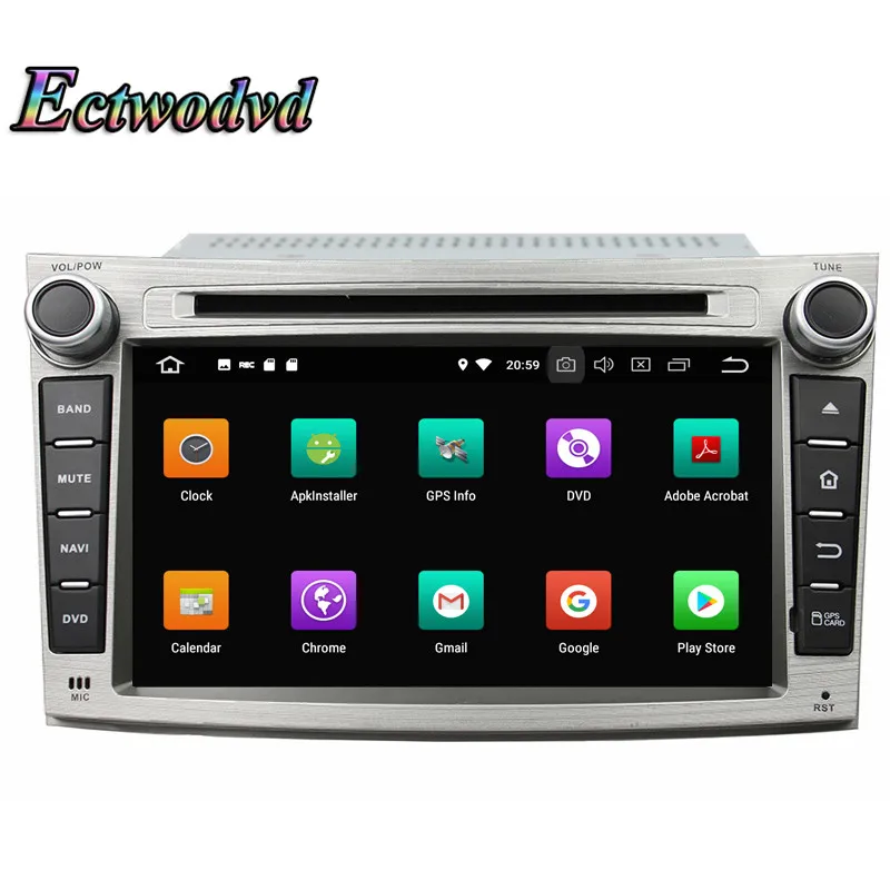 Top Ectwodvd Octa Core 4G RAM 64G ROM Android 9.0 Car Multimedia DVD Player GPS HeadUnit For Subaru Legacy/outback 2009 2010-2012 2