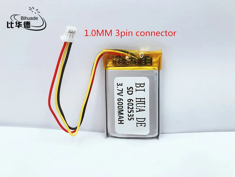 Li-po 3.7 V 600 mAh akumulator litowo polimerowy akumulator litowo-jonowy do słuchawki tachografu MODEL 582535 SP5 mp3 mp4 GPS 602535 062535