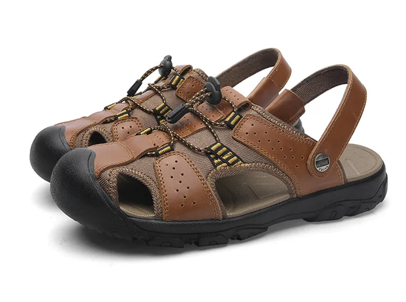 ZUNYU/летние мужские Кожаные Классические сандалии в римском стиле; коллекция года; уличные кроссовки; пляжные вьетнамки; мужские туристические сандалии для воды; размер 50