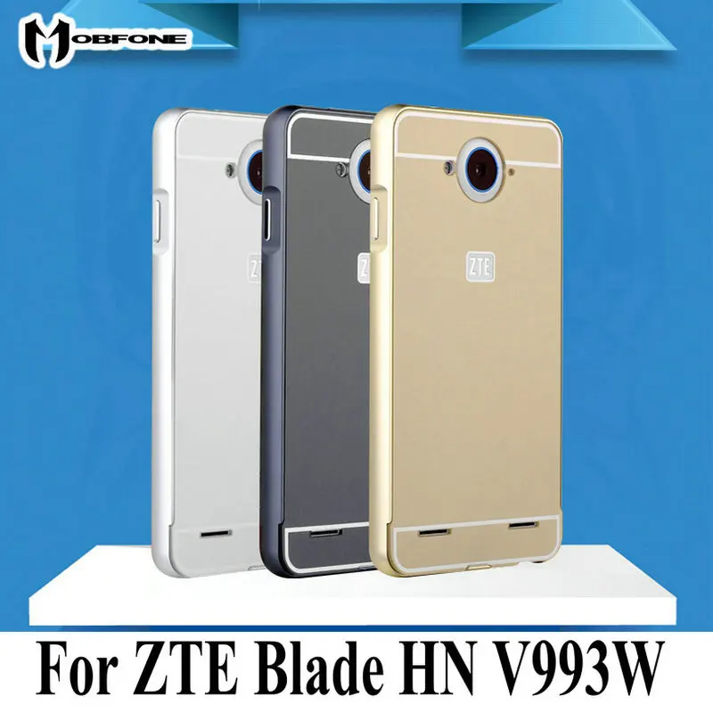

For ZTE Blade HN V993W Cover Metal Frame + Plastic Back Plate Phone case for For ZTE Blade HN V993W Shell Capa Coque