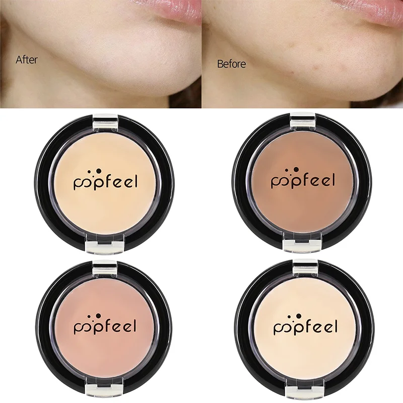 

Full Coverage Concealer Silky Smooth Texture Face Eyes Makeup Concealer Waterproof Base Contour Cream Make Up Tool TSLM1