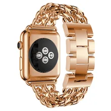 Nvpone моды часового пояса для apple Watch 3 2 1 Смарт наручные часы Группа Нержавеющая сталь металлический ремешок Smart ремешки 42 мм 38 мм