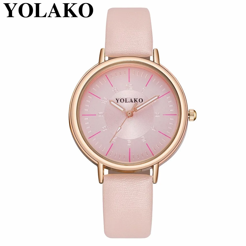 

YOLAKO Brand Fashion Women Dress Wrist Watch Luxury Female Leather Quartz Watch Gift Clock Relogio Feminino Hot