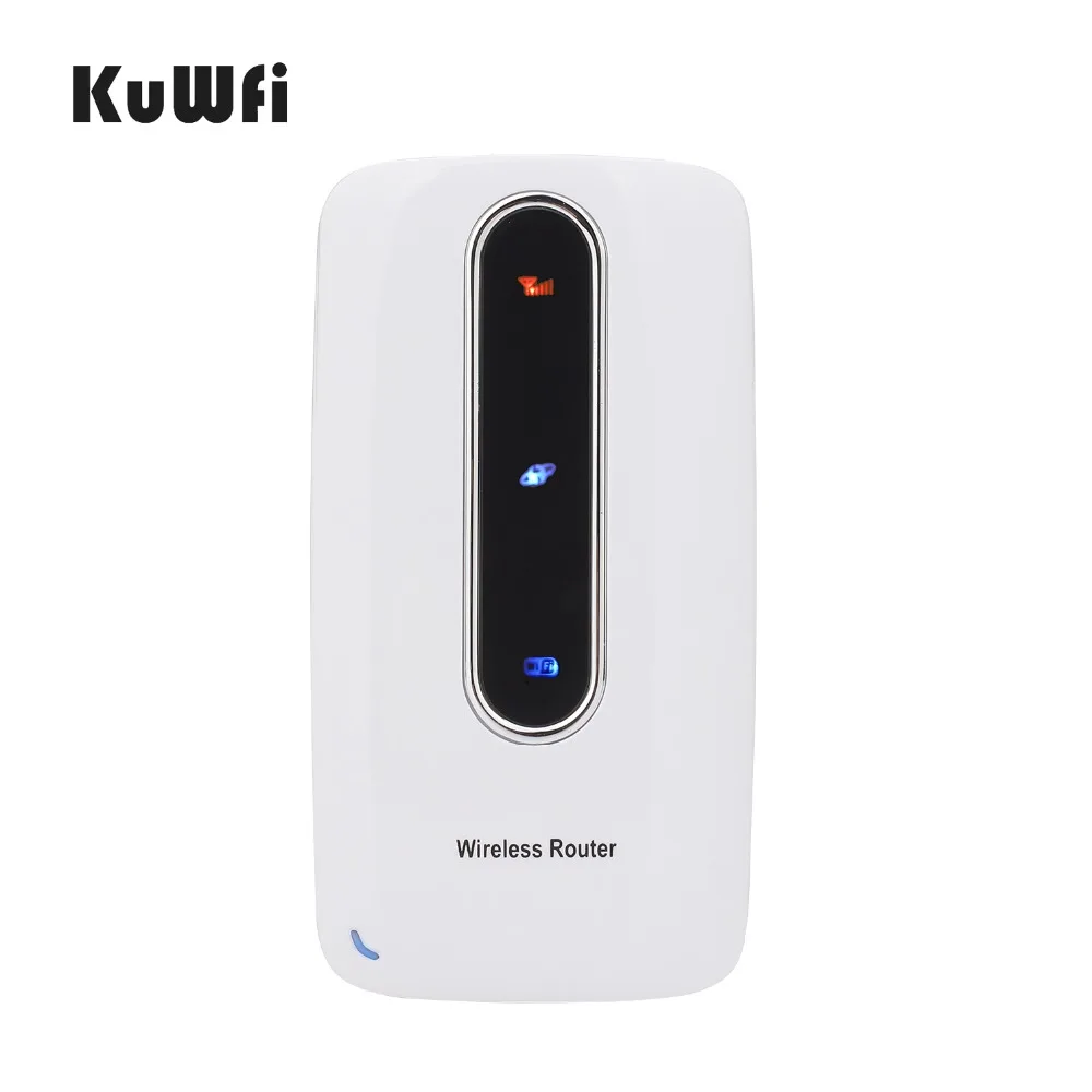 

KuWfi Mini 3G Wireless Router 3000mAh Power Bank WIFI Repeater With SIM Card&RJ45 Port For Iphone Samsung Tablet work WCDMA+CDMA