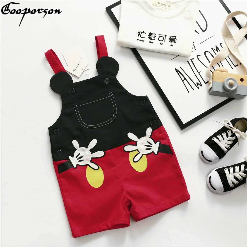

2019 Summer New Product Children's Mickey Overall Fashionable Style Kids Cute Belt Trousers Girl Clothes Boy's Oerall Pants