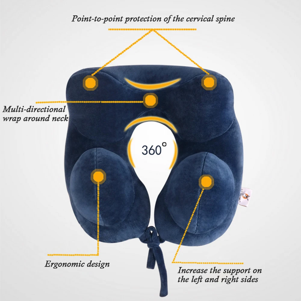 JINSERTA надувная u-образная подушка для шеи, подушки для автомобильных сидений, подушка для путешествий, для кемпинга, автомобиля, полета, дома, офиса, спальный подголовник