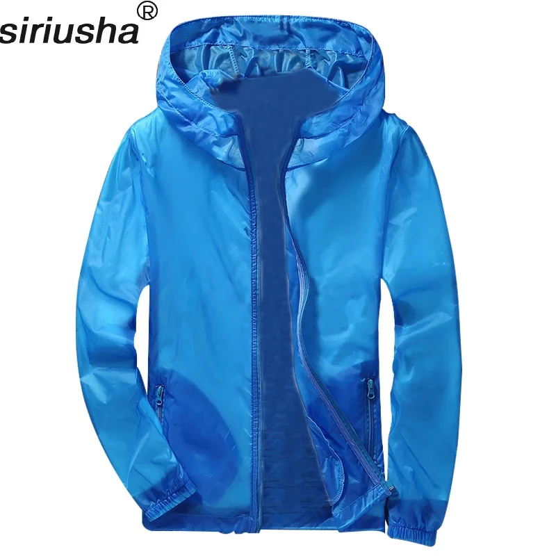 

Oversize To 7xl Thin Waterproof Skin Shirt Spring And Summer Trench Couples Coat Breathable Quick-drying 2019 New S111