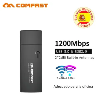 

1200Mbps CF-912AC 2.4G&5G AC Wireless Network card 2*2dBi antena wifi usb High power Ethernet USB 3.0/2.0 enchufe wi fi