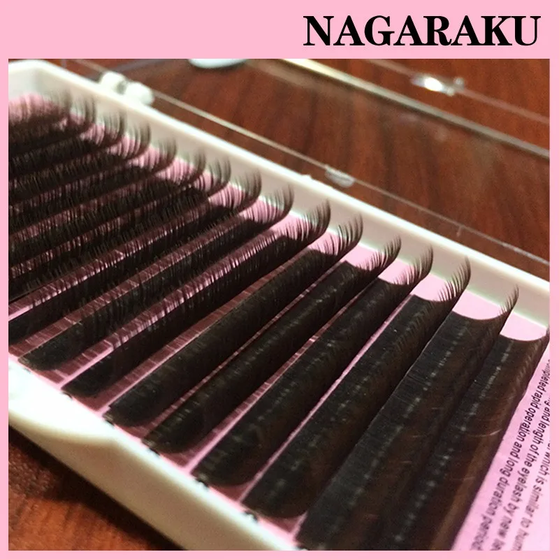 Nagaraku 10 чехлов коричневые цветные ресницы для наращивания Премиум Мягкая искусственная норка B C D Коричневые Ресницы Макияж инструменты 16 линий каждый чехол