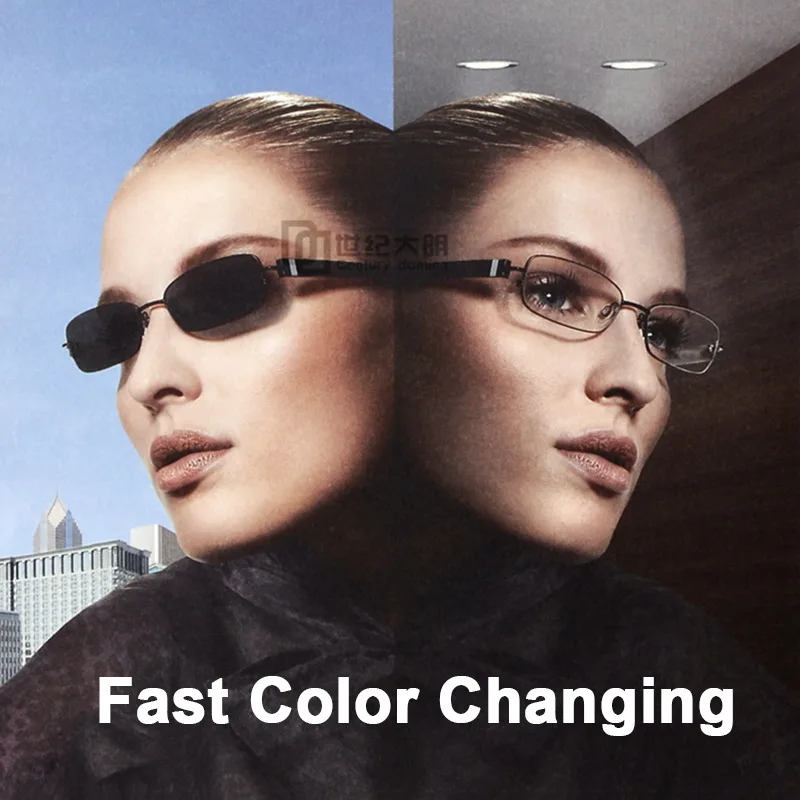 1.56 Photochromic Free-form Progressive Aspheric Optical Prescription Lenses Fast and Deep Color Coating Change Performance