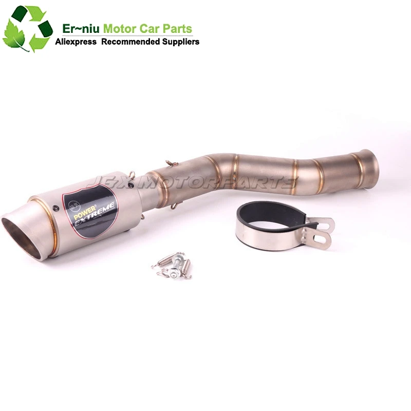 

motorcycle exhaust MUFFLER contact middle pipe + exhaust For yamaha YZF1000 YZF R1 2009~2014 year slip-on